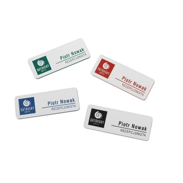 ID Tag - Medium White with Engraving - ID049