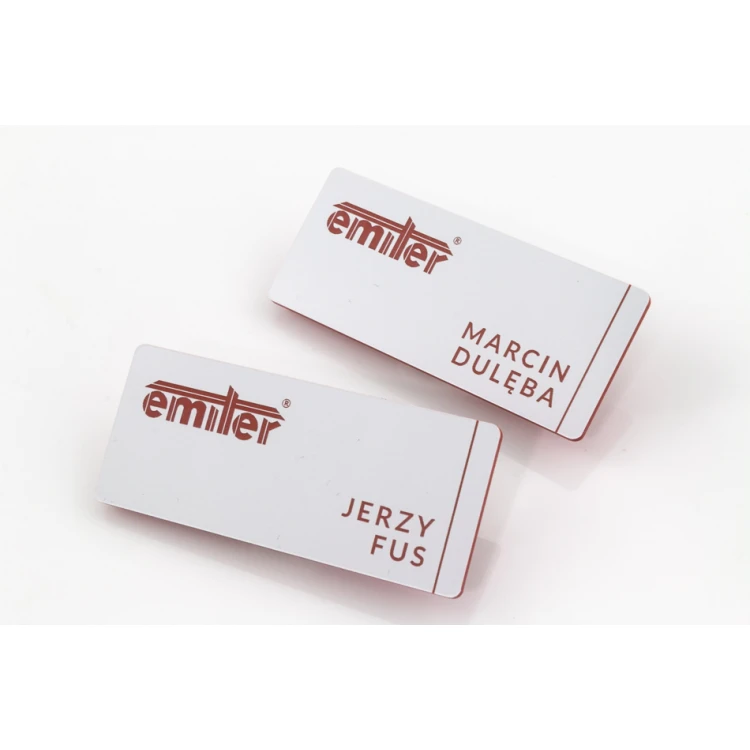 ID Tag - Medium White with Engraving - ID049
