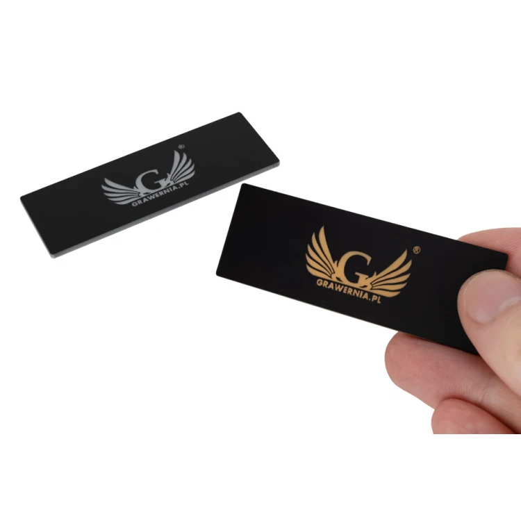 ID Badge - Medium - Black with Gold or Silver Engraving - ID102