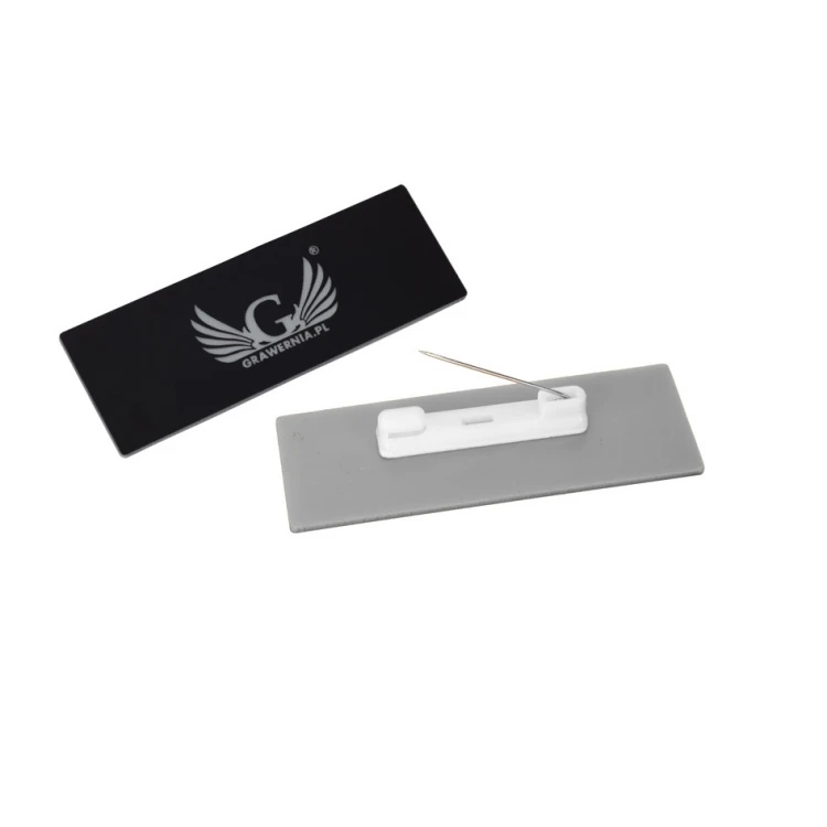 ID Badge - Medium - Black with Gold or Silver Engraving - ID102