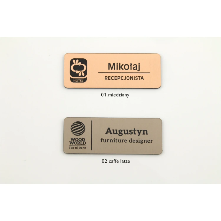 ID Badge - Medium Copper or Caffe Latte Color - ID053