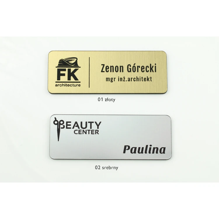 ID Tag - Medium Gold or Silver - ID055