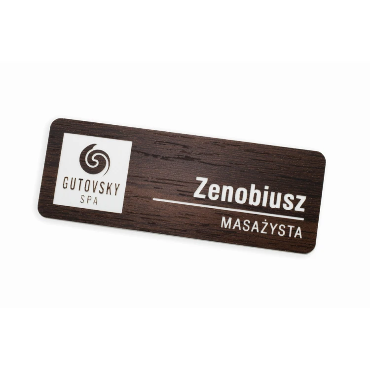 ID Badge - Medium - Wood Imitation - ID096