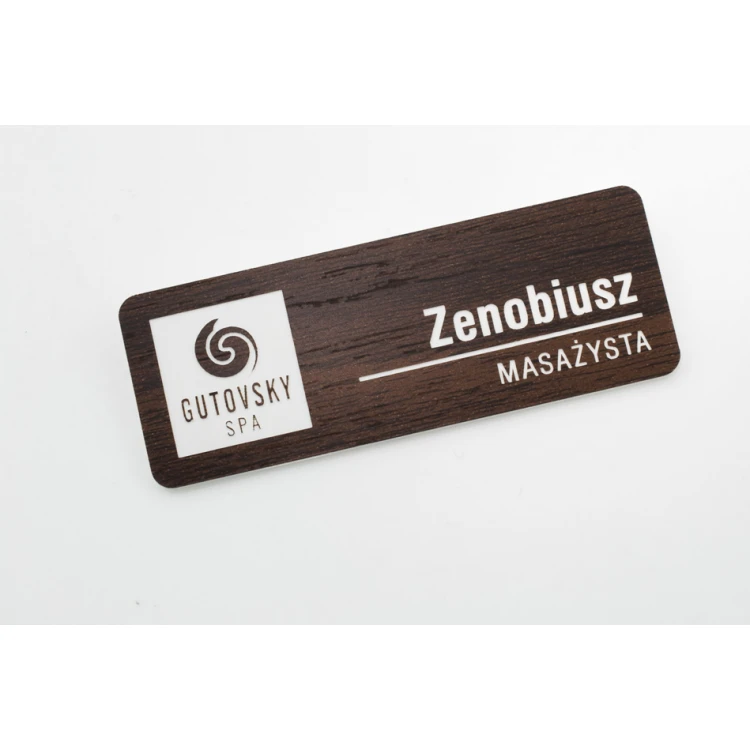 ID Badge - Medium - Wood Imitation - ID096