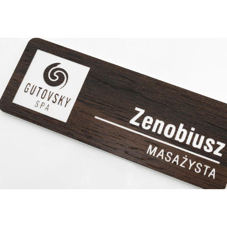 ID Badge - Medium - Wood Imitation - ID096