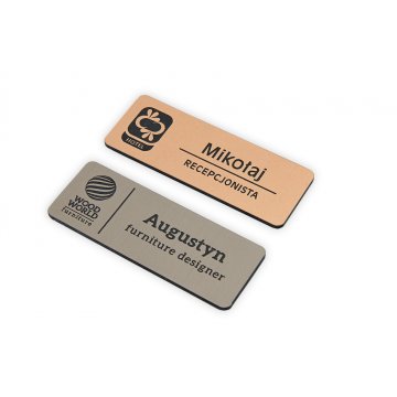 ID Badge - Medium Copper or Caffe Latte Color - ID053