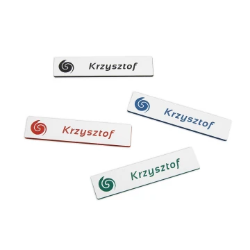 ID Tag - Slim White with Engraving - 70x15mm - ID048