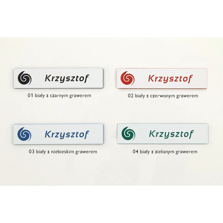 ID Tag - Slim White with Engraving - 70x15mm - ID048