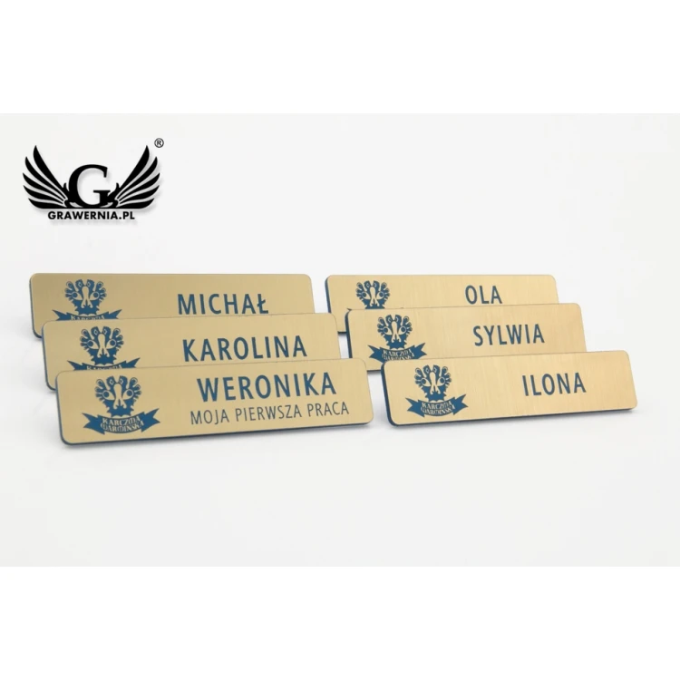 ID Tag - Slim Gold with Engraving - 70x15mm - ID050