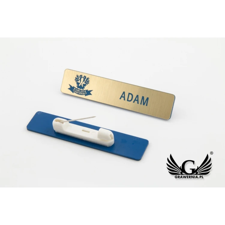 ID Tag - Slim Gold with Engraving - 70x15mm - ID050