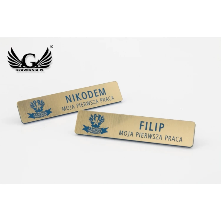ID Tag - Slim Gold with Engraving - 70x15mm - ID050
