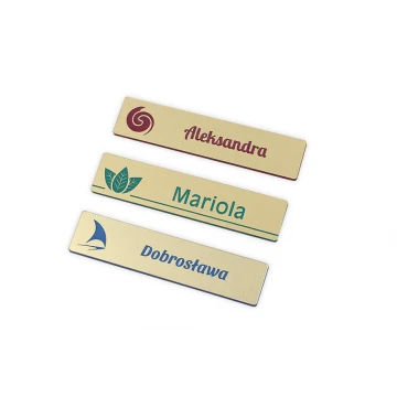 ID Tag - Slim Gold with Engraving - 70x15mm - ID050