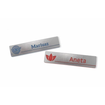 ID Badge - Slim - Silver with Engraving - 70x15mm - ID078