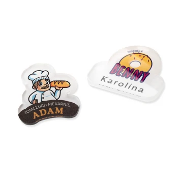 Custom-shaped ID badge with your logo - UV printed plexi - ID113