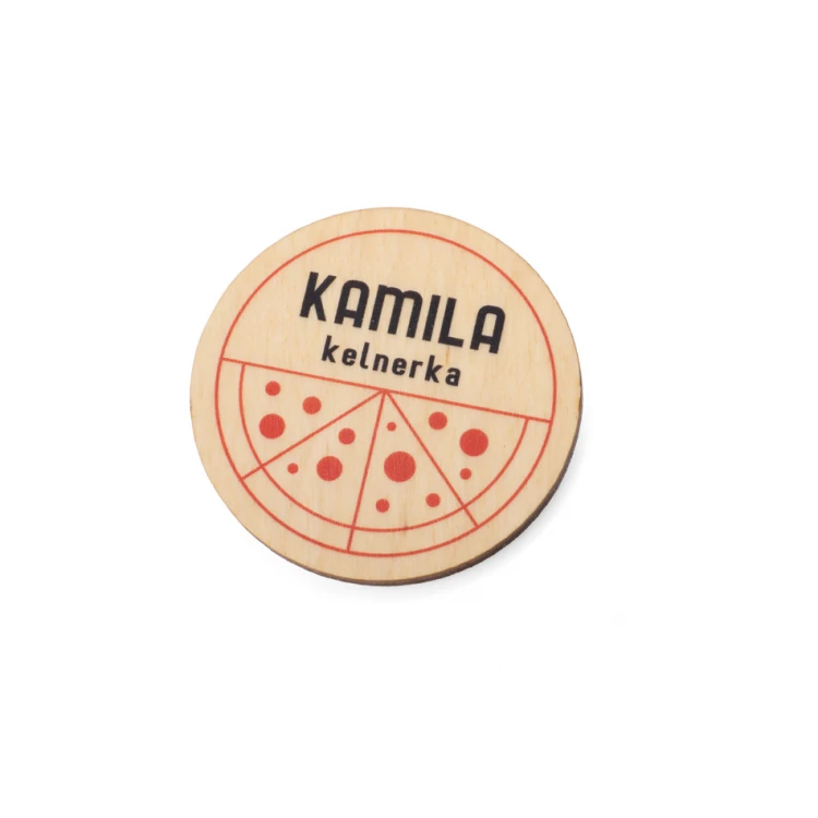 ID Badge with Any Logo - Birch Plywood with UV Print - ID107
