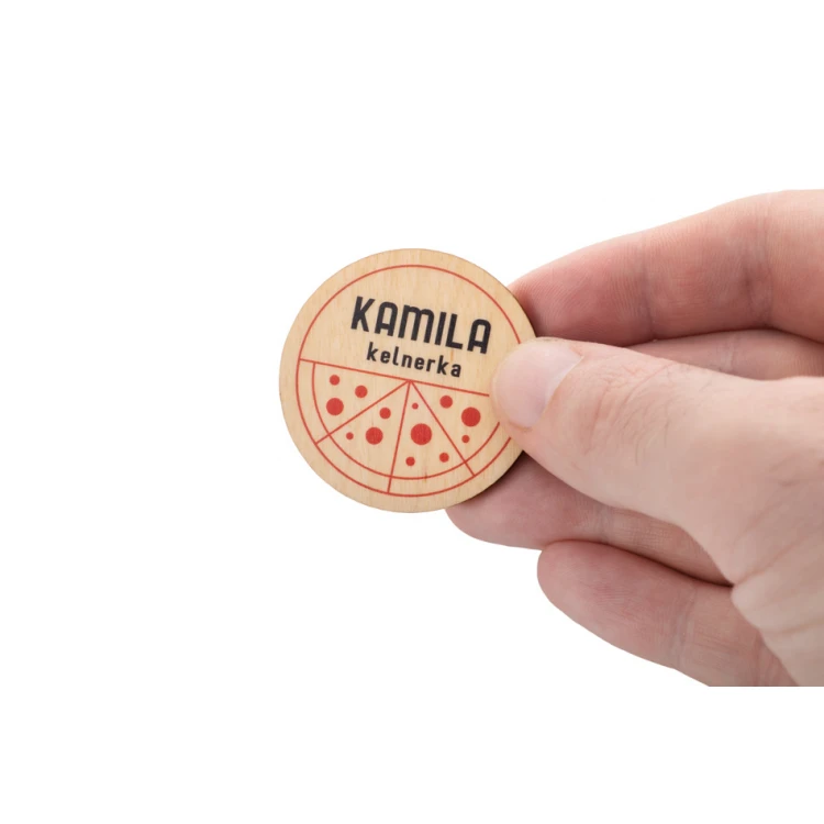 ID Badge with Any Logo - Birch Plywood with UV Print - ID107