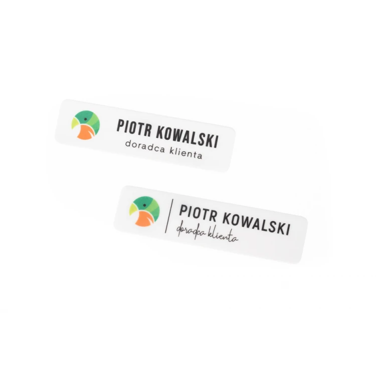 UV Print Badge - HIPS Material - Size 67x17mm - ID117