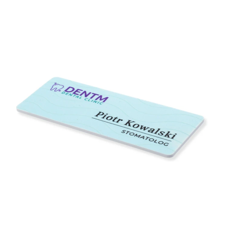 UV Print Badge - HIPS Material - Size 75x30mm - ID120