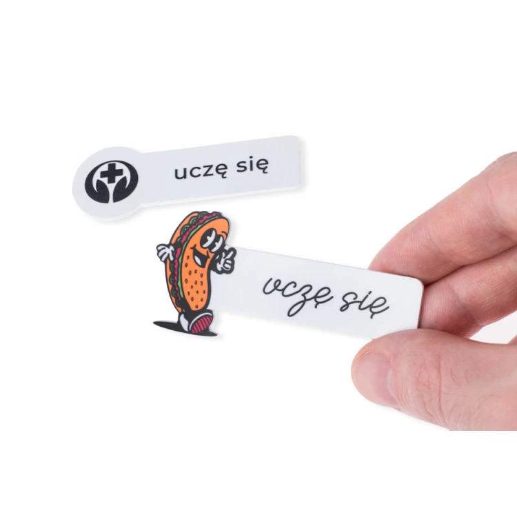 UV Print Badge - HIPS Material - Size 75x35mm - ID123
