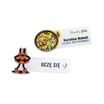UV Print ID Badge - Transparent Plexi - Size 70x33mm - ID133