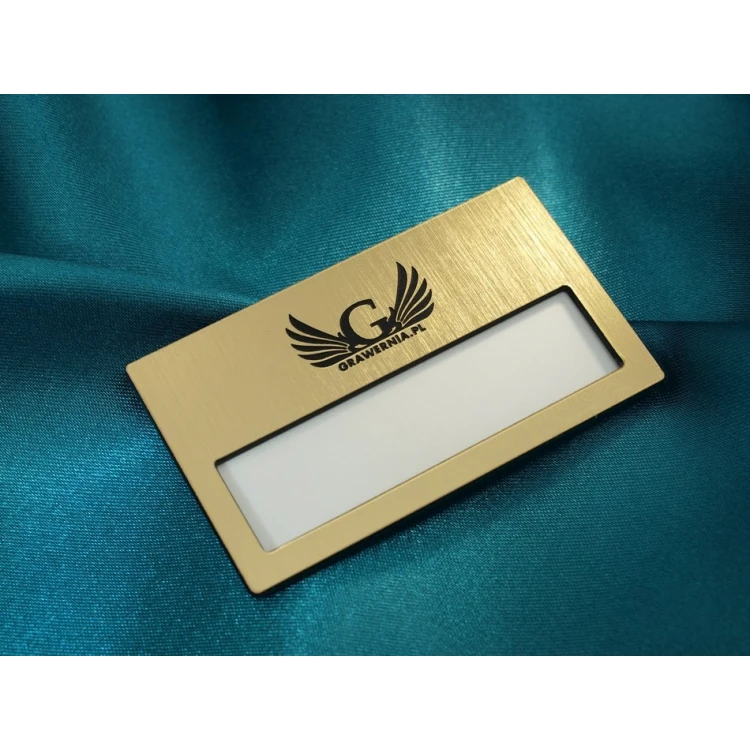 ID Badge with Window - Gold B - ID020