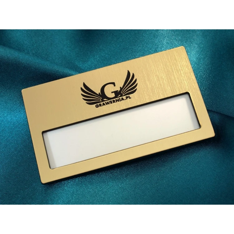 ID Badge with Window - Gold B - ID020