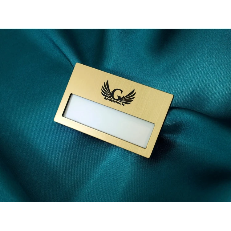ID Badge with Window - Gold B - ID020