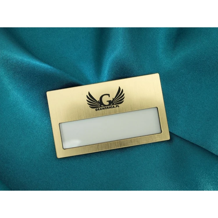 ID Badge with Window - Gold B - ID020