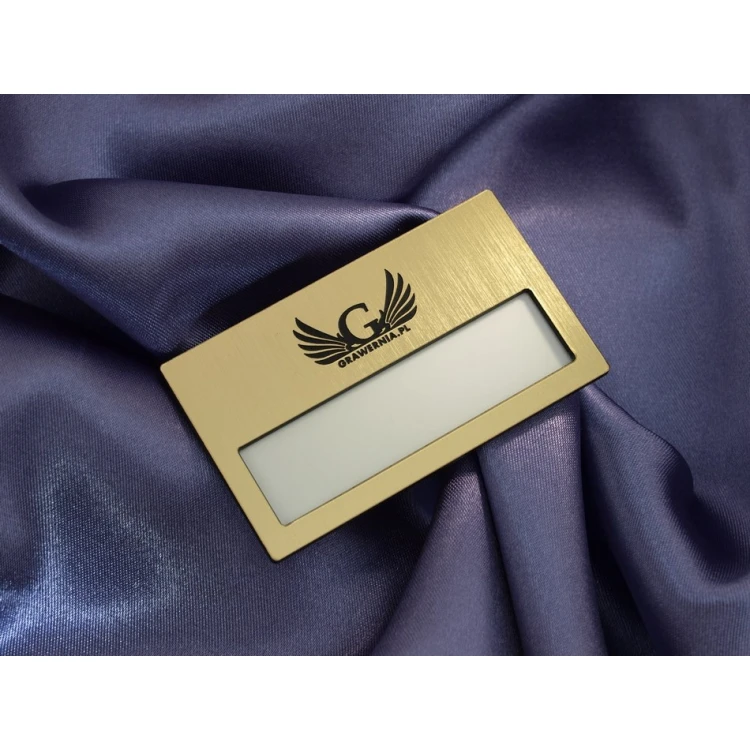 ID Badge with Window - Gold B - ID020