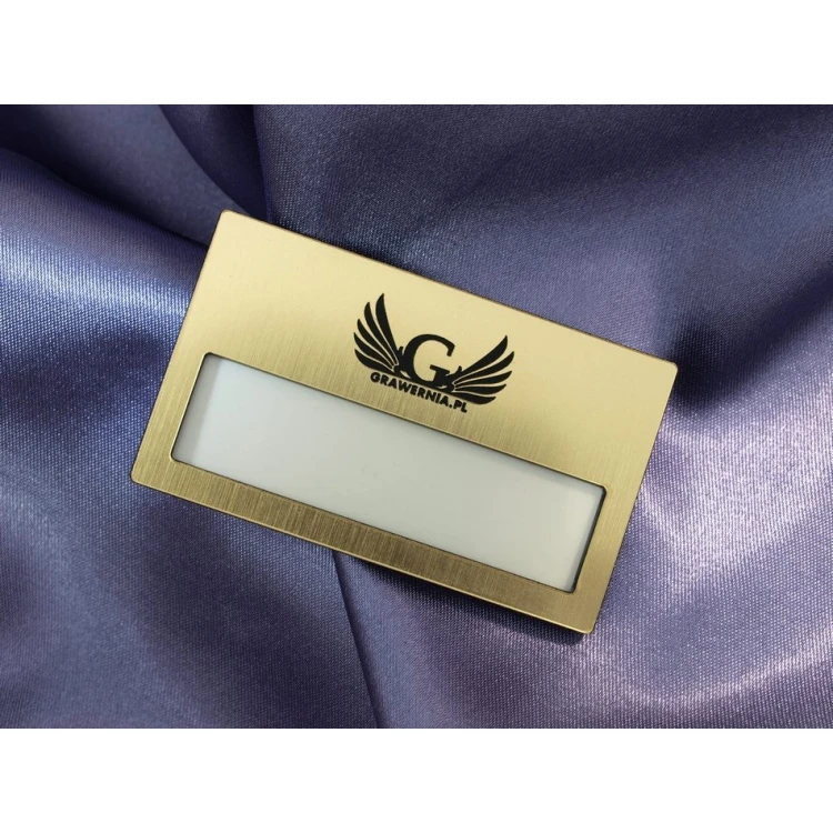 ID Badge with Window - Gold B - ID020