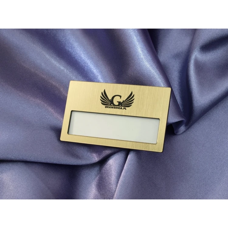 ID Badge with Window - Gold B - ID020