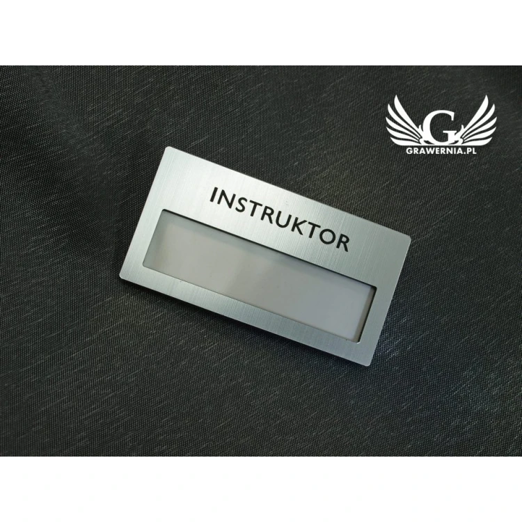 ID Badge with Window - Silver M - ID023