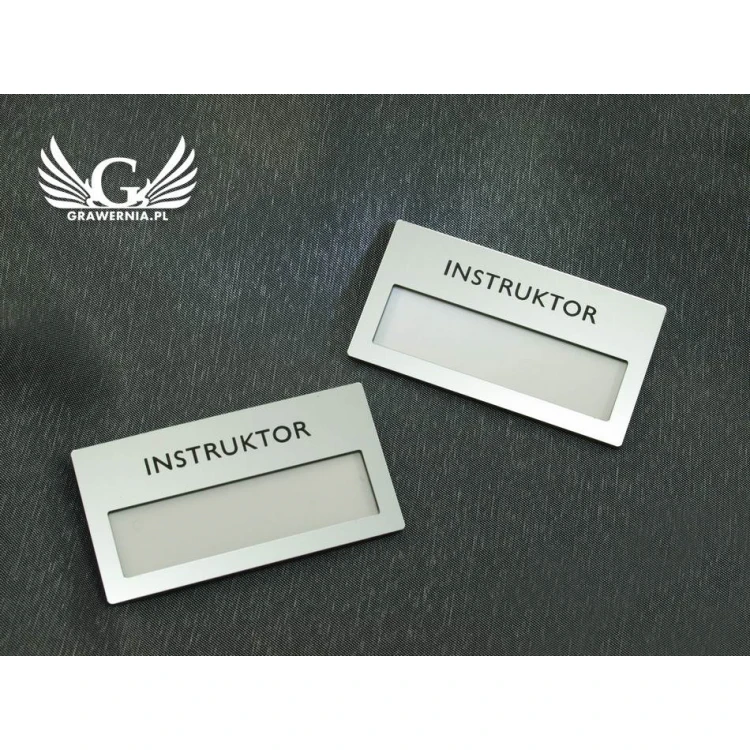 ID Badge with Window - Silver M - ID023