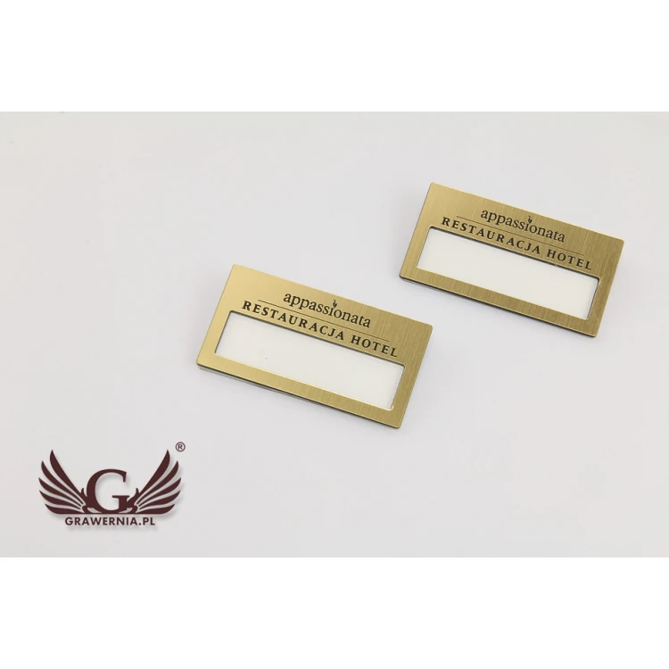 ID Badge with Window - Gold M - ID021