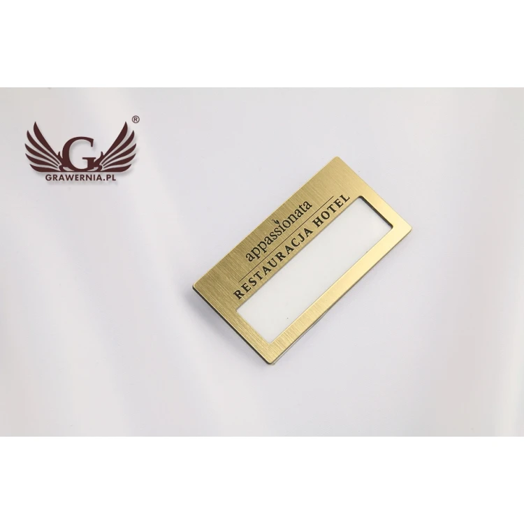 ID Badge with Window - Gold M - ID021