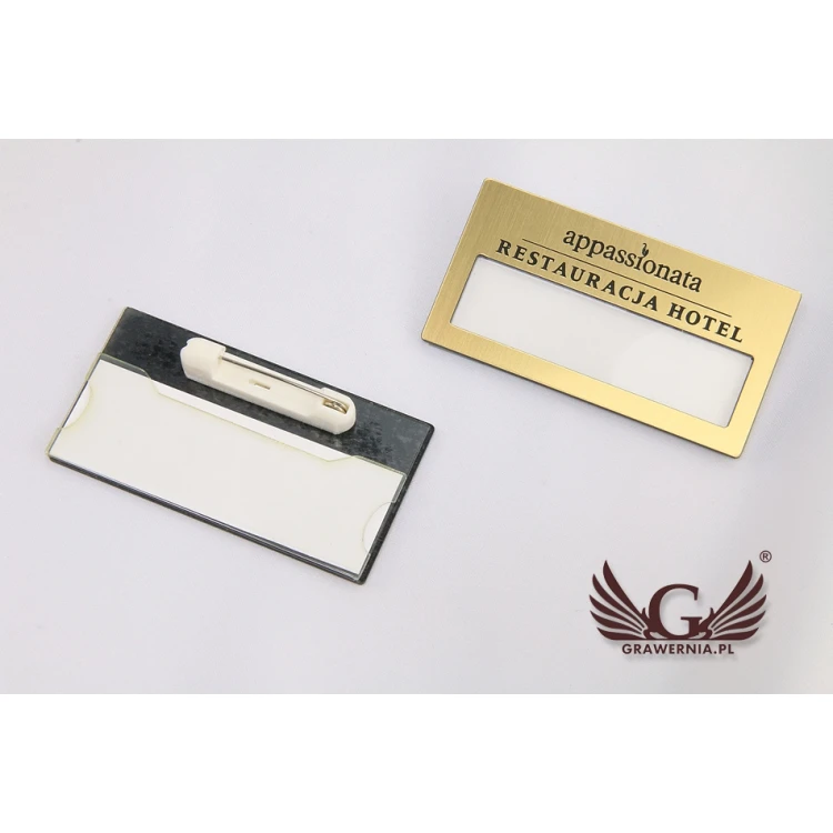 ID Badge with Window - Gold M - ID021