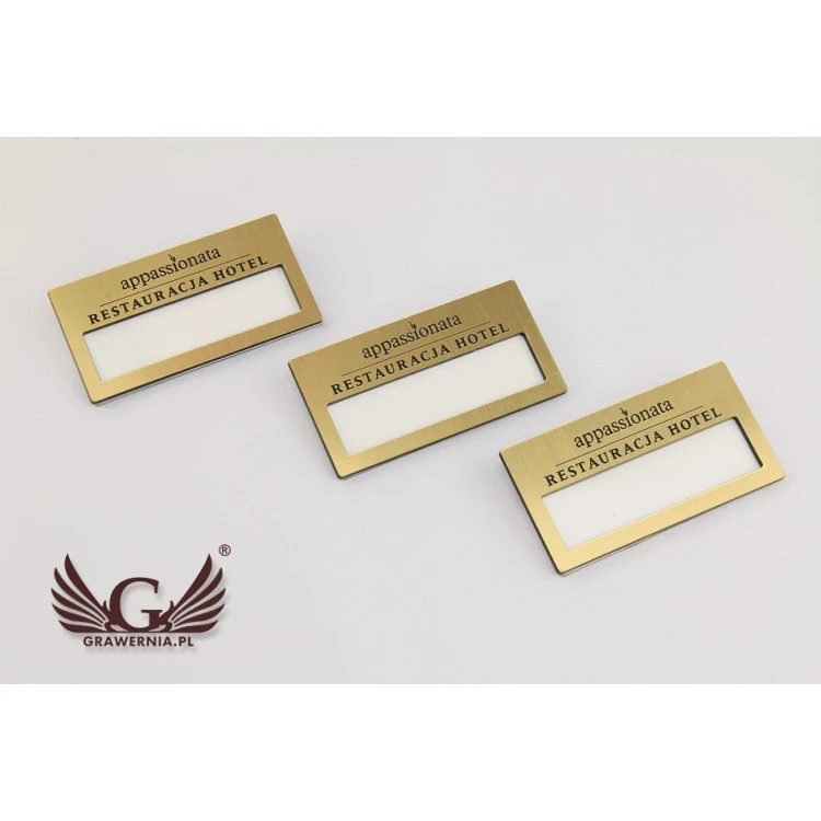ID Badge with Window - Gold M - ID021