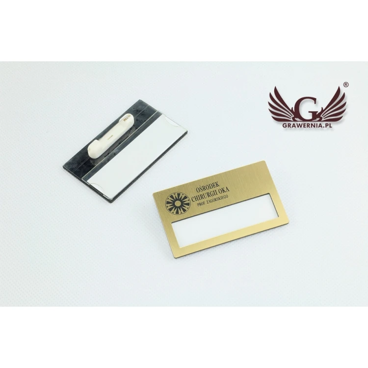 ID Badge with Window - Gold B - ID020