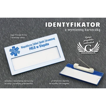 ID Badge with Window - White M - ID025