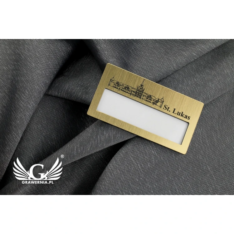 ID Badge with Window - Gold M - ID021