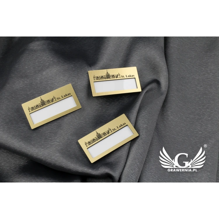 ID Badge with Window - Gold M - ID021
