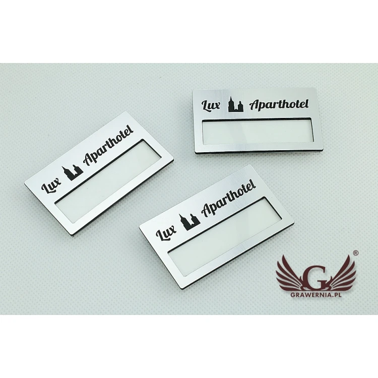 ID Badge with Window - Silver B - ID022
