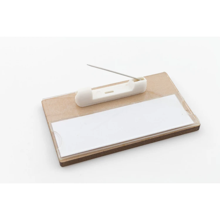 Wooden ID Badge with Window - Premium Maple Wood - Size: 67x40mm - ID099