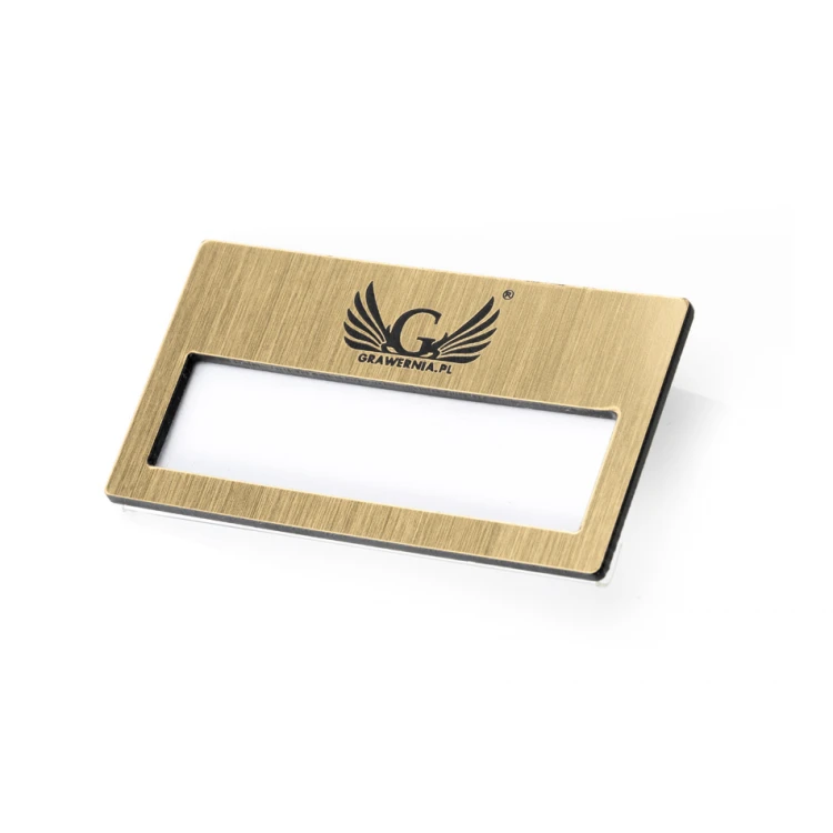 ID Badge with Window - Gold M - ID021