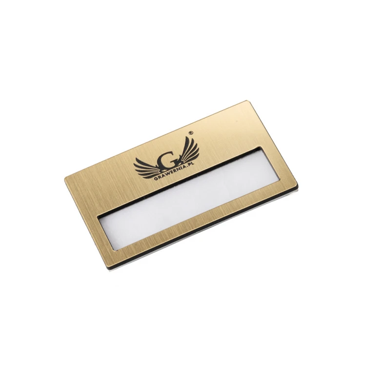 ID Badge with Window - Gold B - ID020