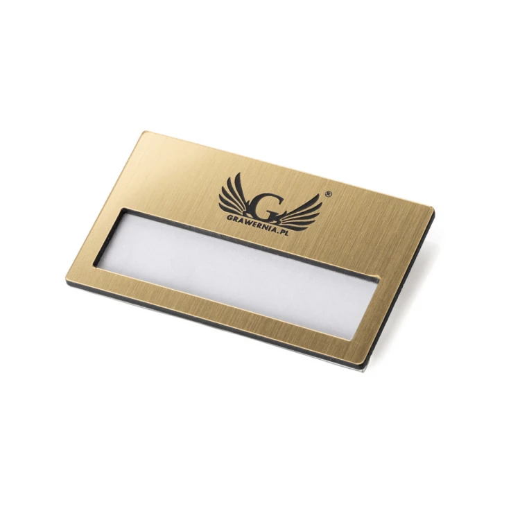 ID Badge with Window - Gold B - ID020