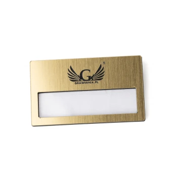 ID Badge with Window - Gold B - ID020