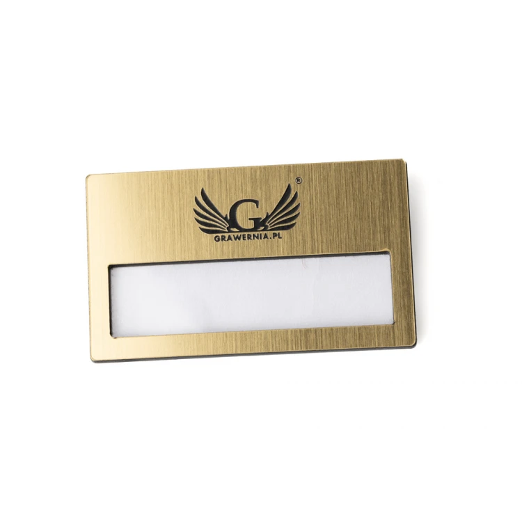 ID Badge with Window - Gold B - ID020