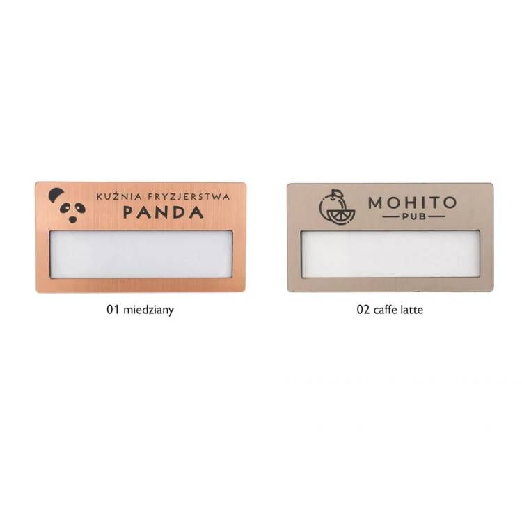 ID Badge with Window - Copper or Caffe Latte - M - Size 67x35mm - ID074