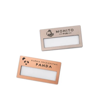 ID Badge with Window - Copper or Caffe Latte - M - Size 67x35mm - ID074
